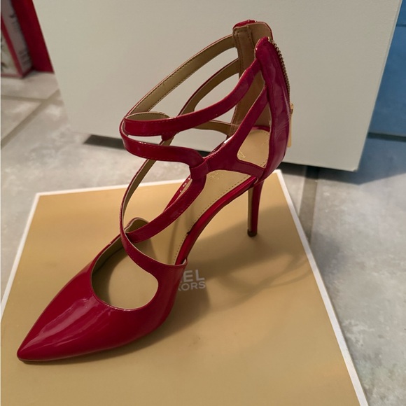 Michael Kors Red Strappy Stiletto Heels - Picture 1 of 6